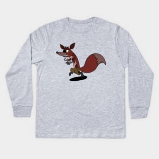 Foxy, No Swiping! Kids Long Sleeve T-Shirt